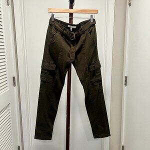 Joie Jeans - Belted Brushed Twill Skinny Surplus Pant Size 26 - Brown